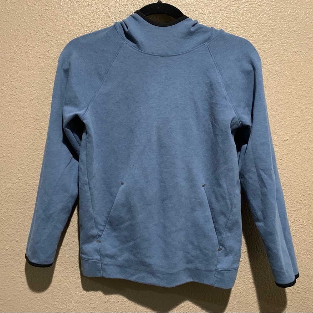 blue hoodie and pants-matching set